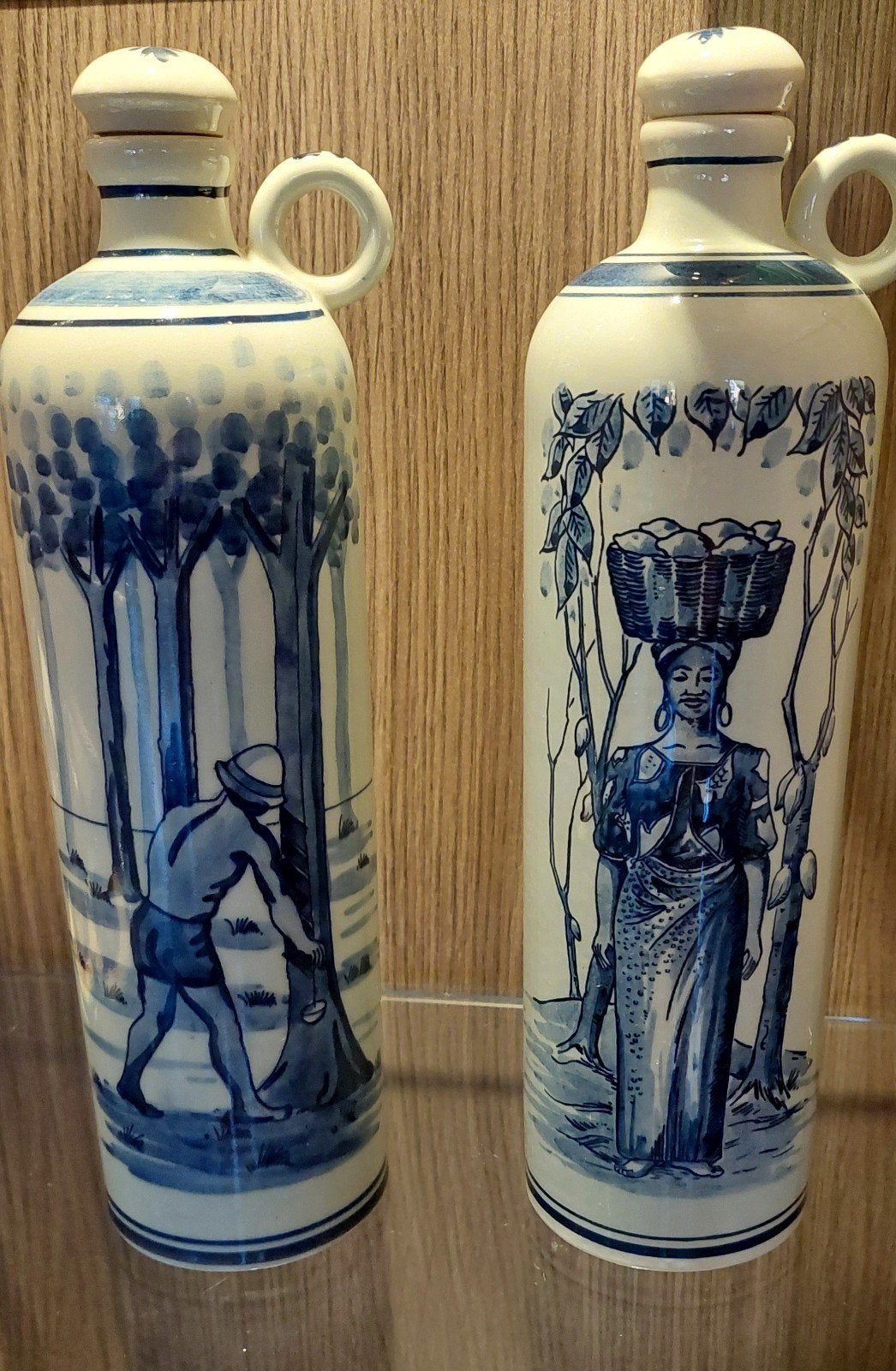 Set van 2 handgeschilderde Hollandse kruiken, 1930, Antiek en Kunst, Ophalen of Verzenden
