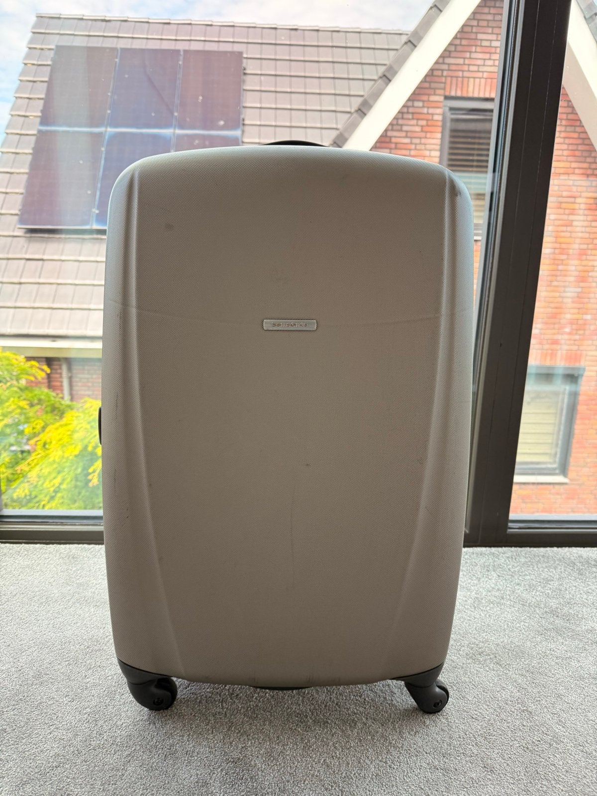 Samsonite koffer - Beige met TSA slot en wieltjes, 30 cm of meer, Gebruikt, Beige, Ophalen of Verzenden