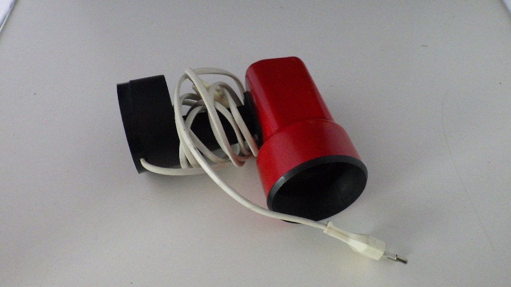 vintage spot in de kleur zwart/rood, Huis en Inrichting, Meerkleurig, Wandlamp, Kunststof, Gebruikt