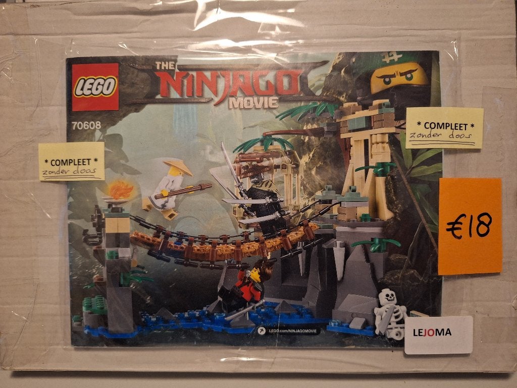 LEGO Ninjago 70608 Meester watervallen (ZONDER doos), Kinderen en Baby's, Gebruikt, Lego, Ophalen of Verzenden, Ninjago