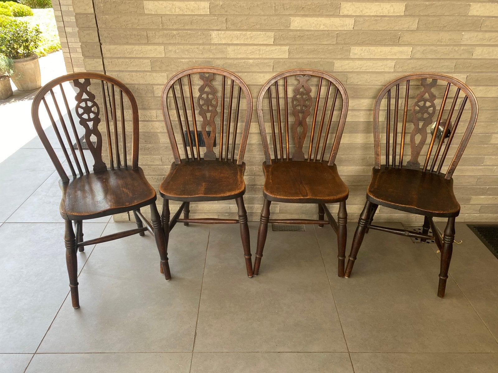 Antieke Engelse eetkamerstoelen (4st), Ophalen