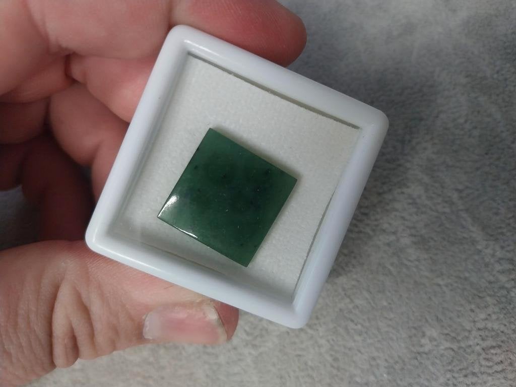 Grote vierkante jade cabochon, Ophalen of Verzenden, Zo goed als nieuw