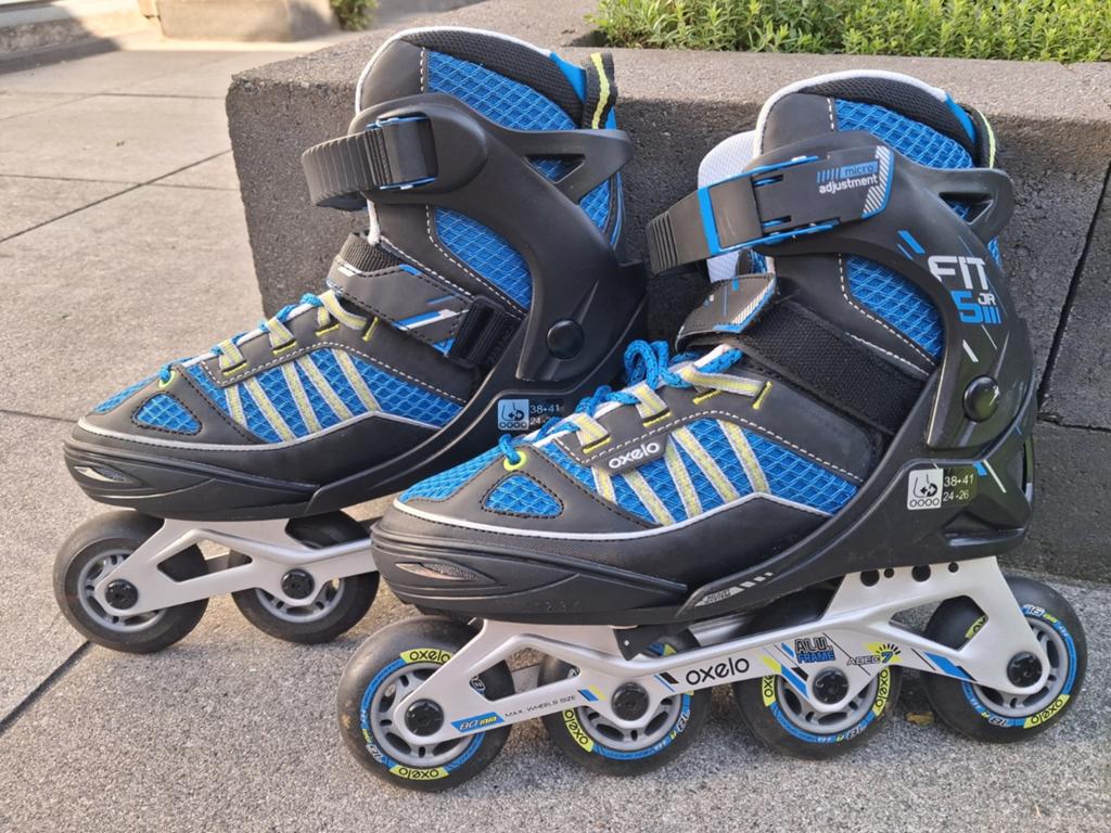 Inline Skates Oxelo (38-41) + Beschermers, Overige merken, Verstelbaar, Kinderen, Ophalen of Verzenden