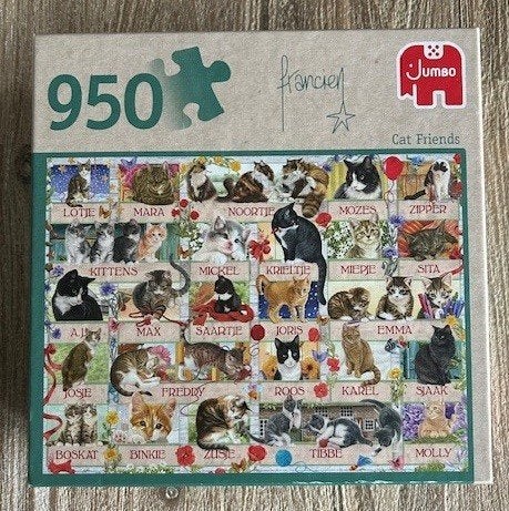Puzzels met poezen, Hobby en Vrije tijd, Denksport en Puzzels, Ophalen of Verzenden, 500 t/m 1500 stukjes, Gebruikt, Legpuzzel