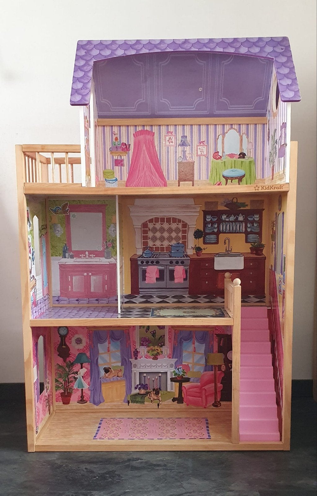 KidKraft Houten Poppenhuis Barbiehuis met Meubels, Ophalen, Gebruikt, Poppenhuis