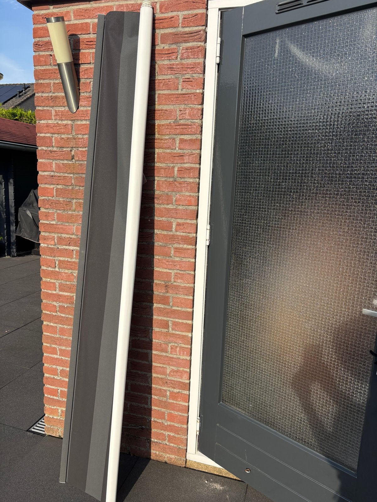 Rolgordijn zwart grijs 220, Ophalen, Verduisterend, Zwart, Nieuw