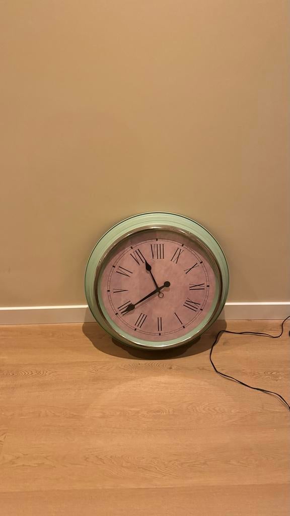 Ikea klok Skovel groot 60cm groen, Ophalen, Wandklok