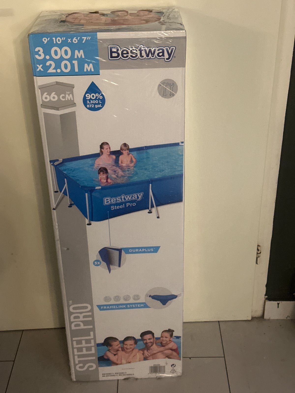 Bestway Steel Pro Opzetzwembad 3.00m x 2.01m x 66cm, Ophalen, Nieuw, Opzetzwembad, 200 tot 400 cm