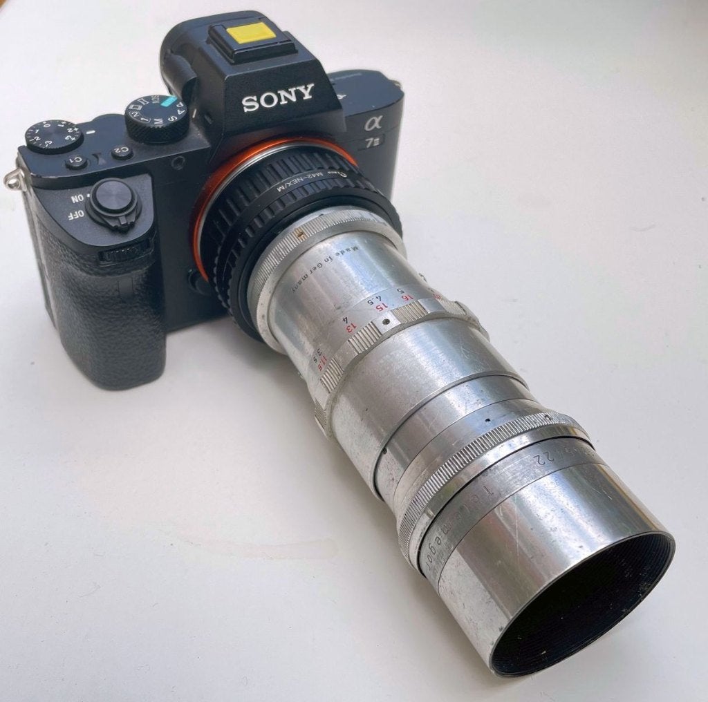 Telemegor 180mm f5.5 V (Meyer-Optik Görlitz) M39 / M42 mount, Ophalen