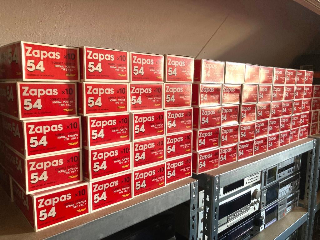250x (25 dozen) Zapas C54 cassettebandjes, nieuw in folie, Overige genres, Ophalen of Verzenden, Nieuw in verpakking, Onbespeeld