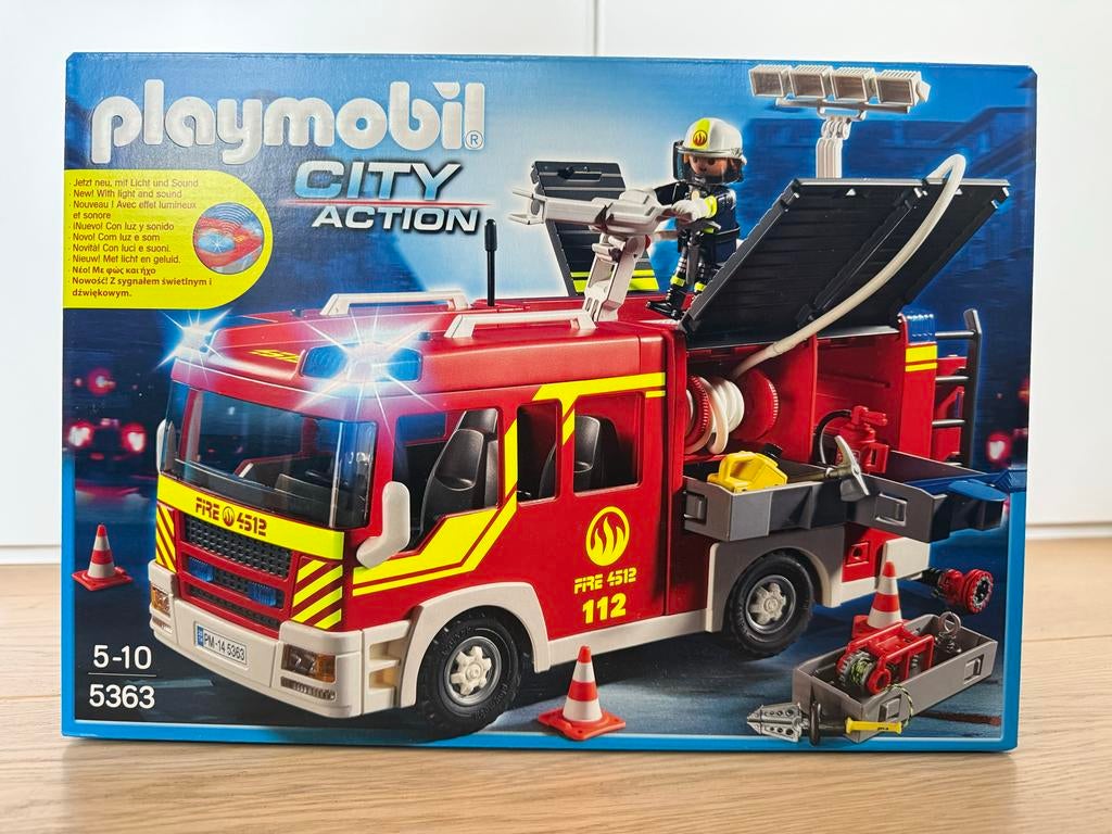 Playmobil City Action Brandweerwagen 5363 - Nieuw in doos, Ophalen of Verzenden, Nieuw, Complete set