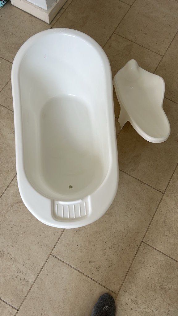 Baby bath tub + seat, Ophalen, Gebruikt, Badje, Hema