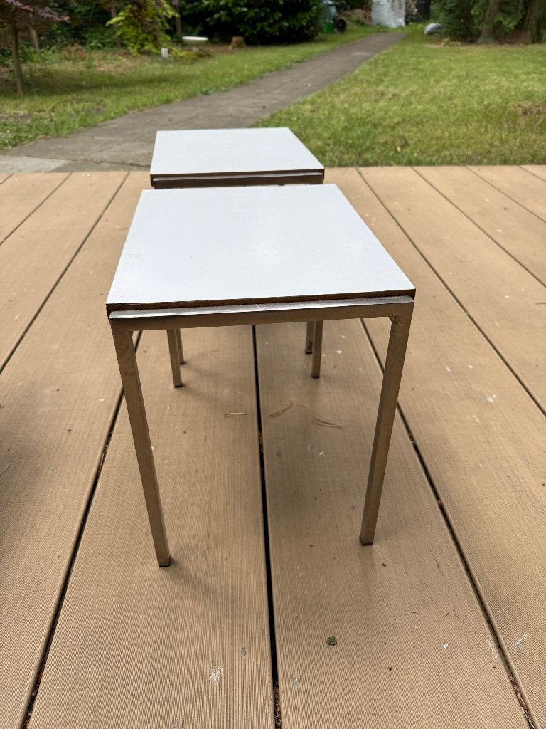 2x Pastoe bijzettafel vintage B 30cm x H 38 x L 41, Ophalen, Minder dan 55 cm, Gebruikt, Vintage