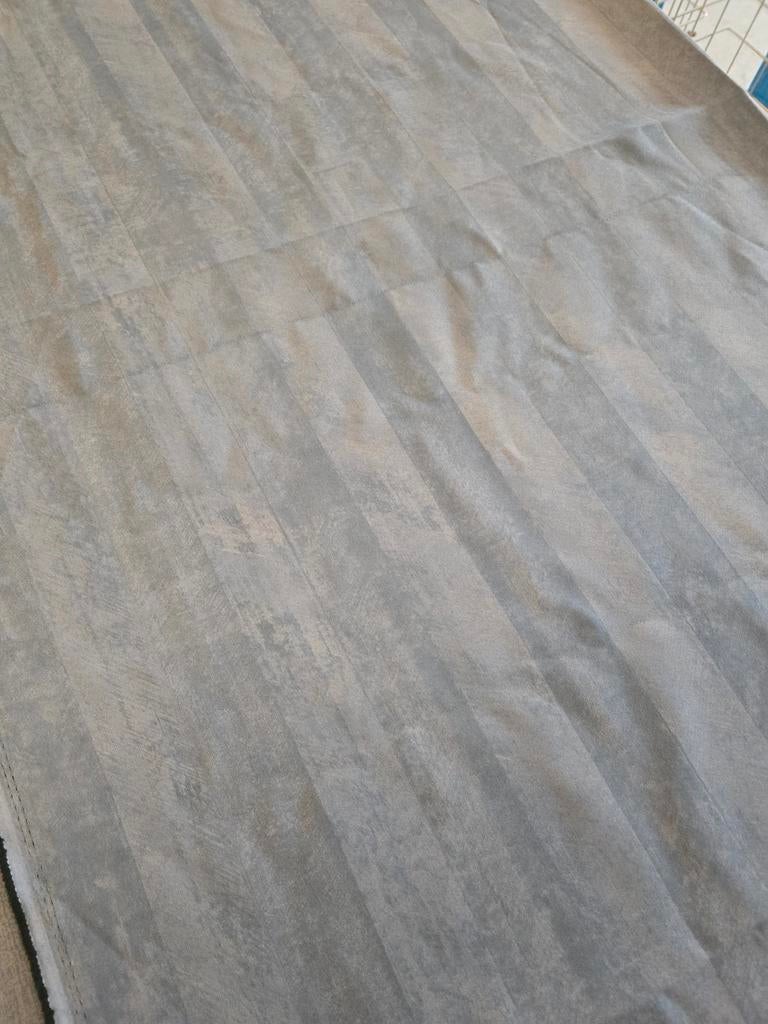 Polyester decoratie stof grijs met streep, Hobby en Vrije tijd, Stoffen en Lappen, 120 cm of meer, Nieuw, Ophalen of Verzenden