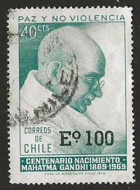 Chili 18, Gandhi, Verzenden, Gestempeld, Zuid-Amerika