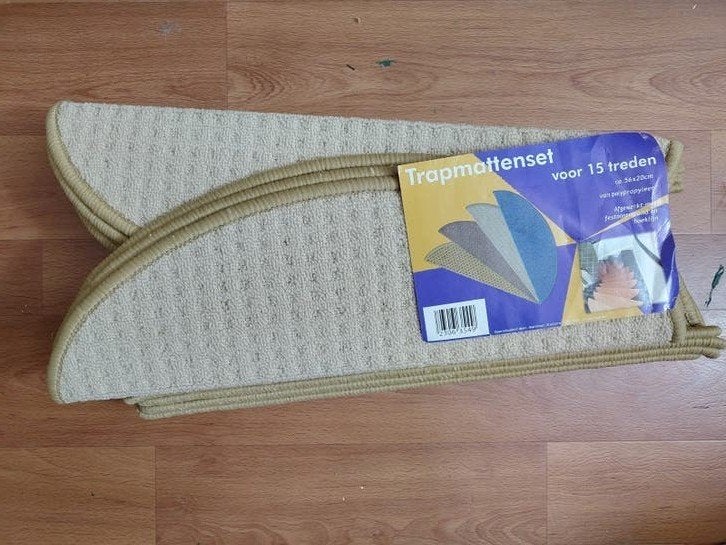 Trapmatten halve maan, Huis en Inrichting, Stoffering | Vloerbedekking, Ophalen of Verzenden, Nieuw, Crème, Tapijt