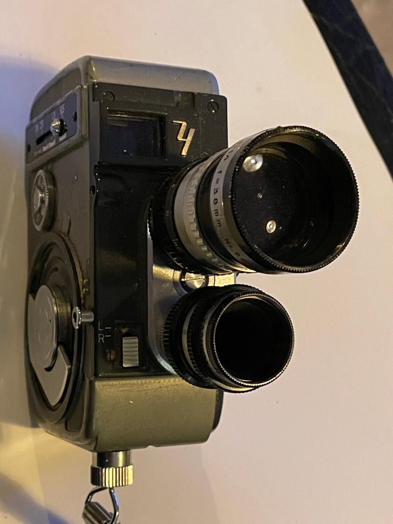Yashica 8 8mm filmcamera 38mm en 13mm lenzen opwindsysteem, Ophalen, 1940 tot 1960, Filmcamera
