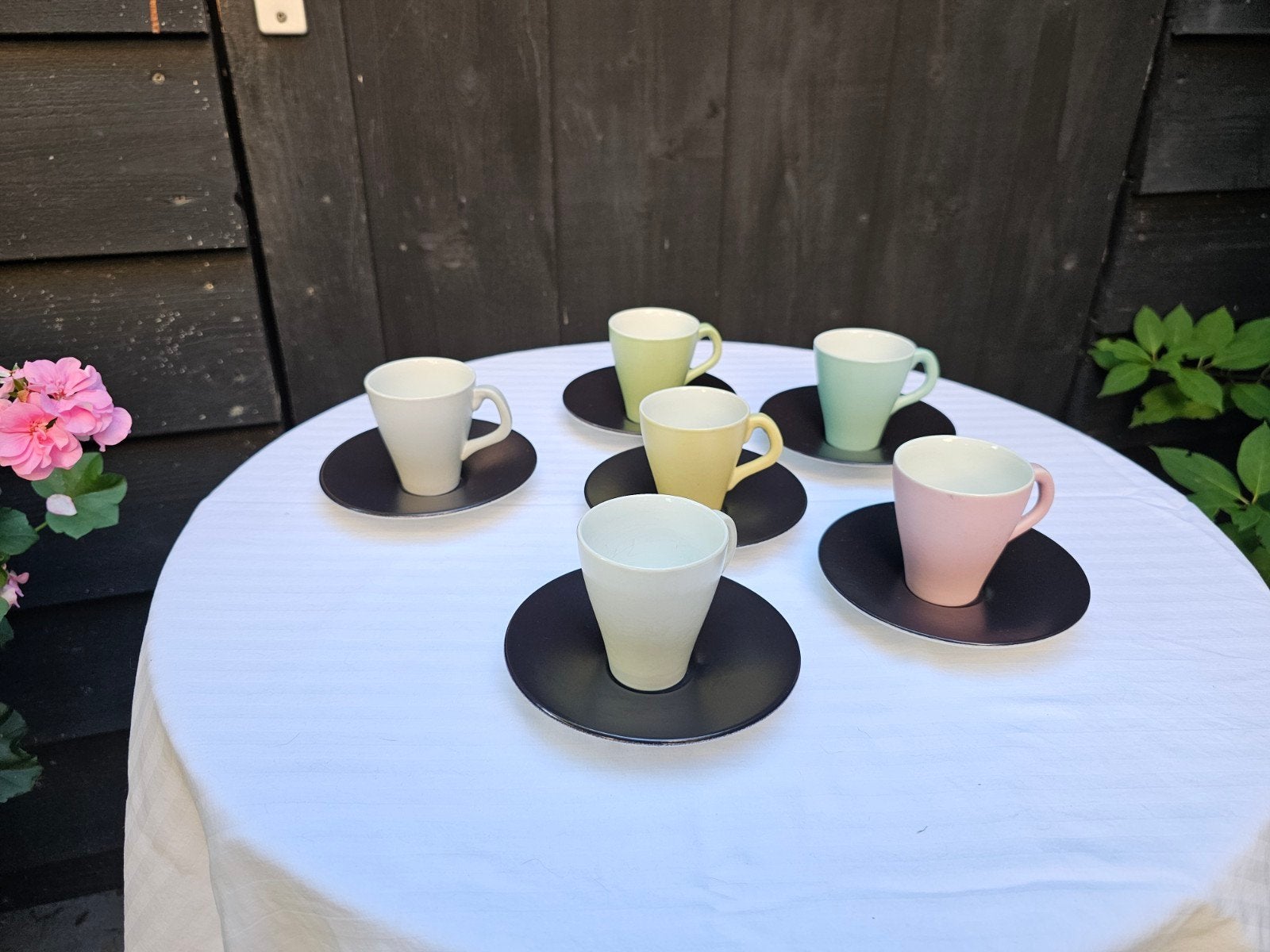 6x Vintage Royal Goedewaagen Kop en Schotel – Pastel, Ophalen of Verzenden