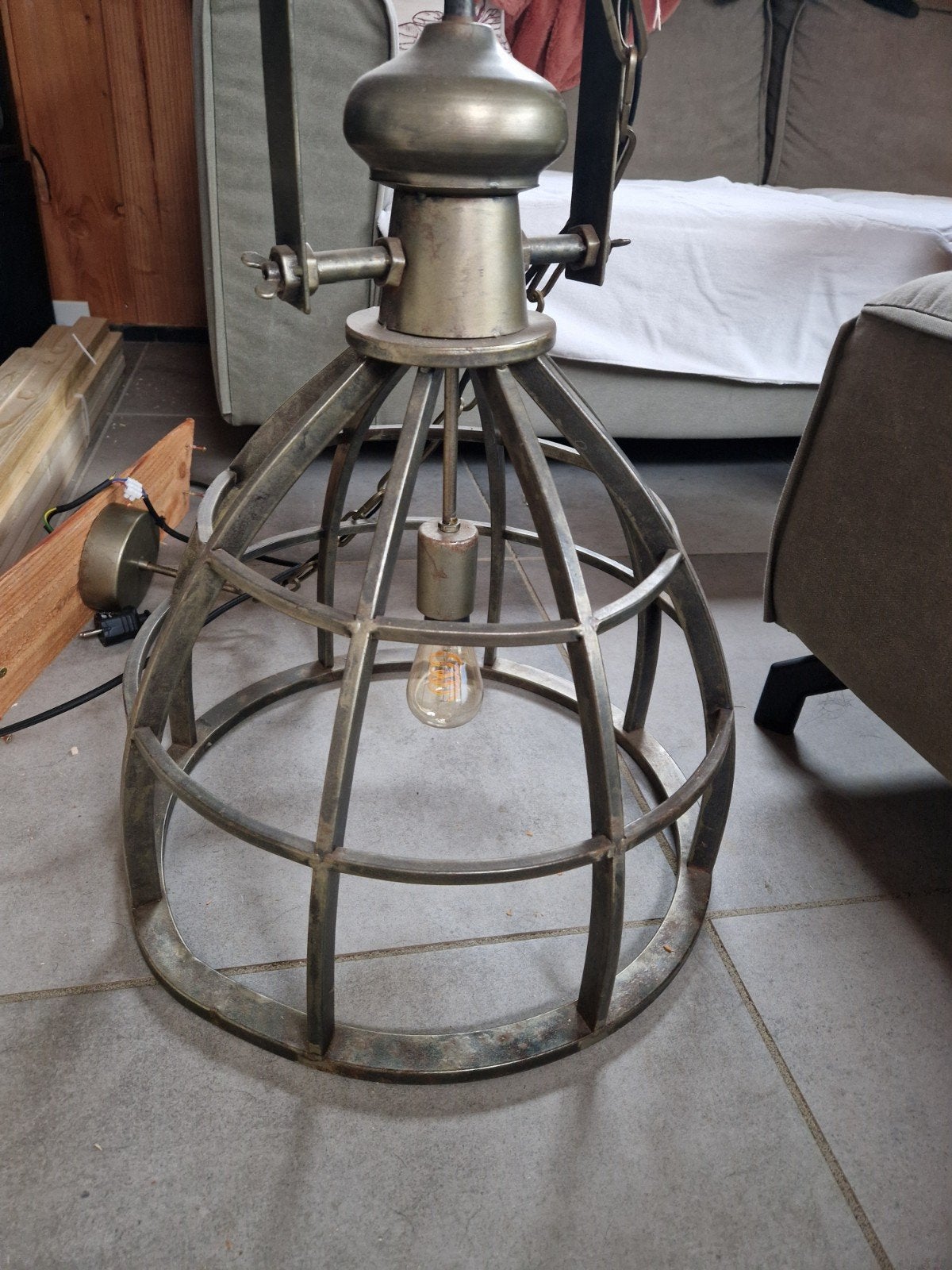 hanglamp, Ophalen