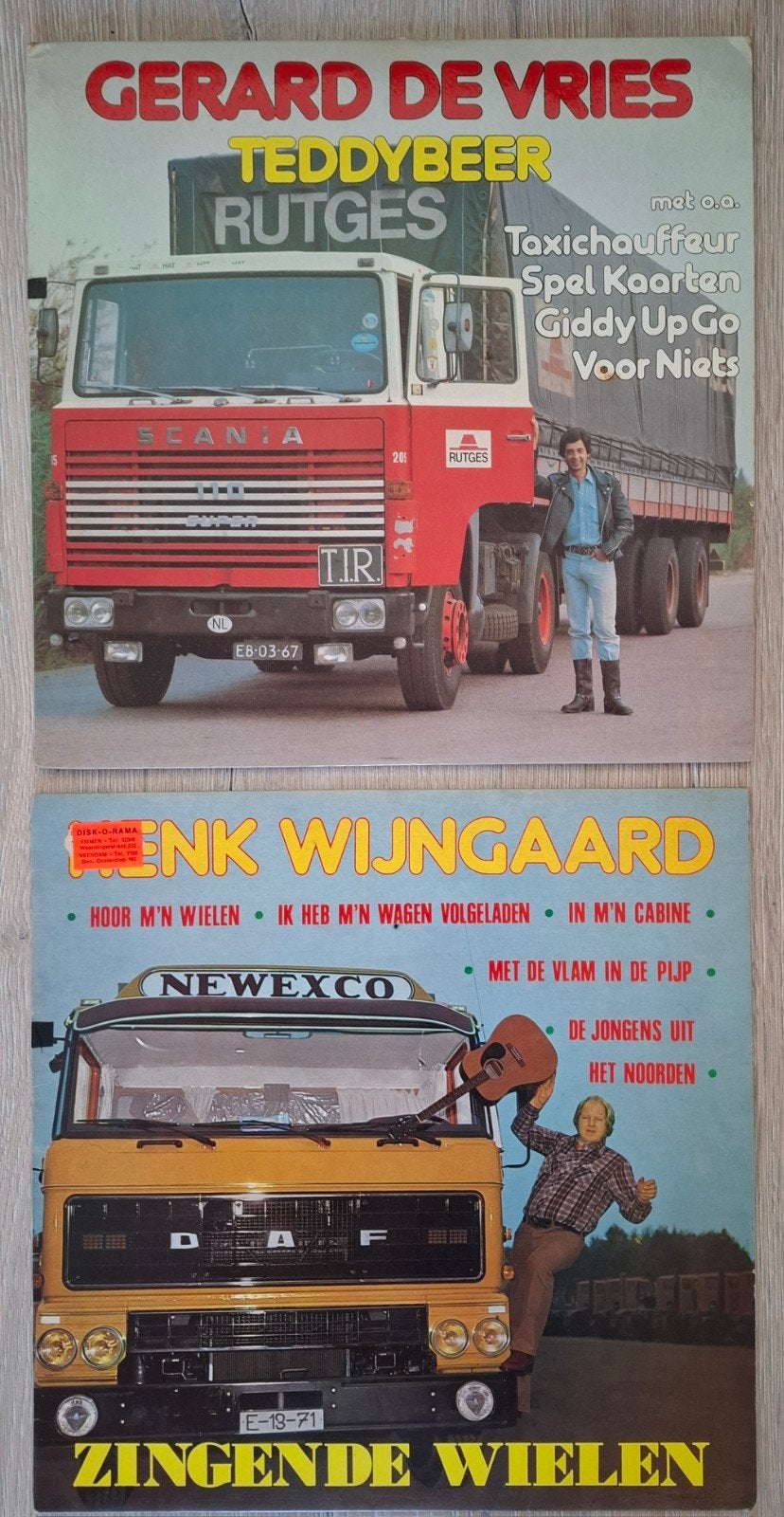 2x LP Truckers.    Gerard de Vries en Henk Wijngaard, LP, Gebruikt, Ophalen of Verzenden, Levenslied of Smartlap