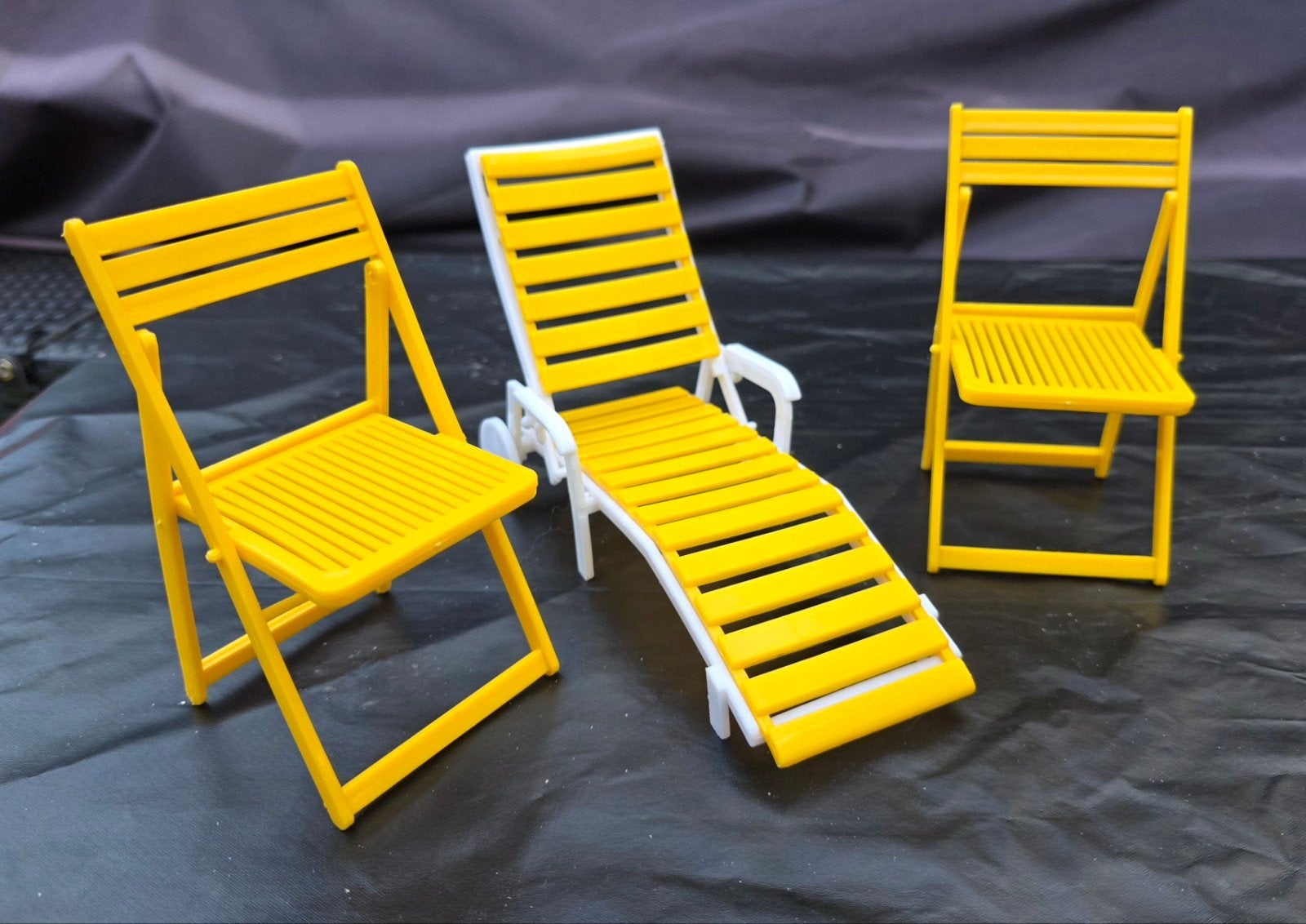 Vintage Fairland Toy Tuinset - Miniatuur Stoelen & Ligbed (D, Ophalen of Verzenden, Gebruikt, Toebehoren