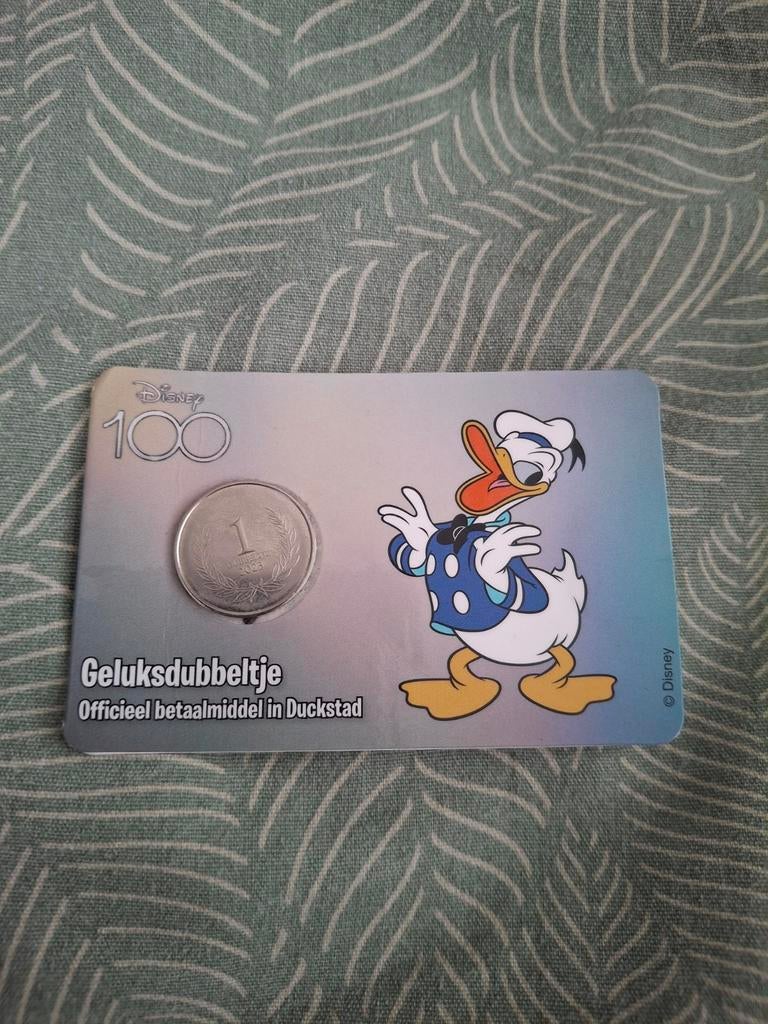 Donald Duck Geluksdubbeltje Disney 100 Jaar, Ophalen of Verzenden, Donald Duck, Zo goed als nieuw, Overige typen