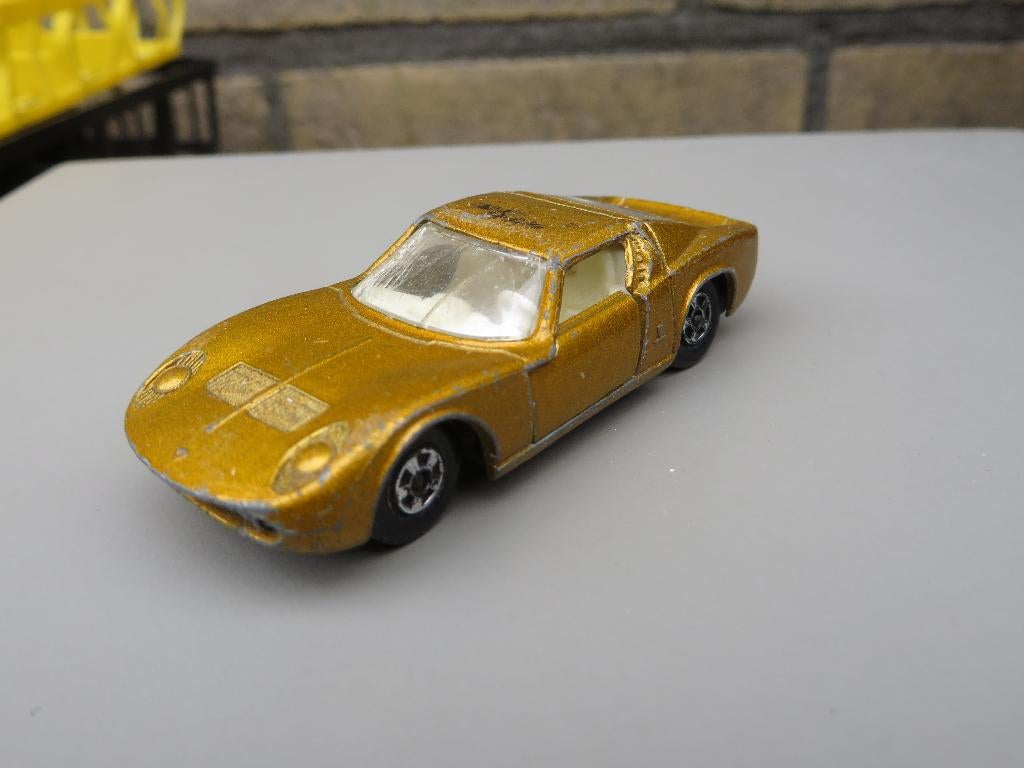 Matchbox Lamborghini Miura goud, Ophalen of Verzenden, Gebruikt, Auto