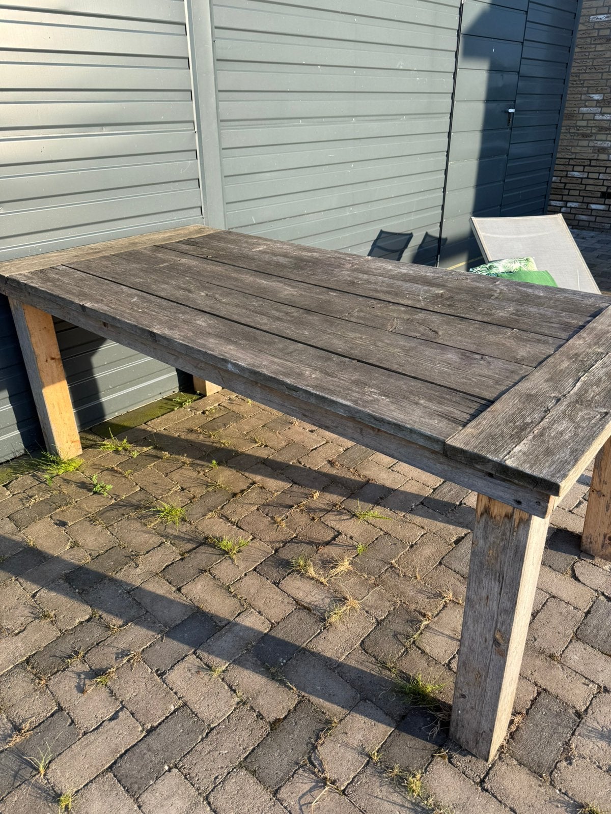 Gratis houten tuintafel, Ophalen, Gebruikt, Rechthoekig, Hout