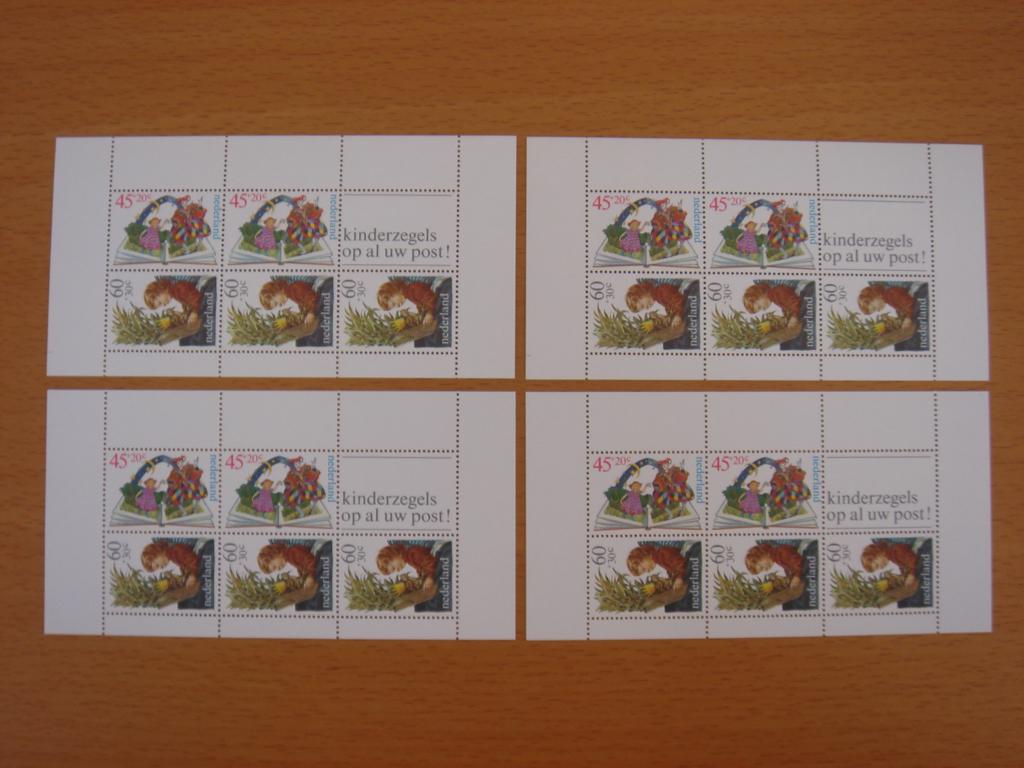 NVPH 1214 Bloc kinderzegels Kind en boeken 4x, Postzegels en Munten, Postzegels | Nederland, Ophalen of Verzenden, Na 1940, Postfris