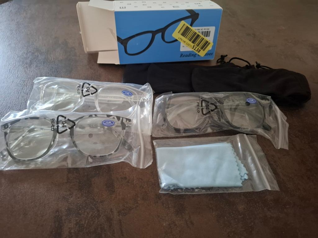 Nieuwe leesbrillen (+1.00) met anti-blauw licht filter, Overige merken, Zwart, Nieuw, Ophalen of Verzenden