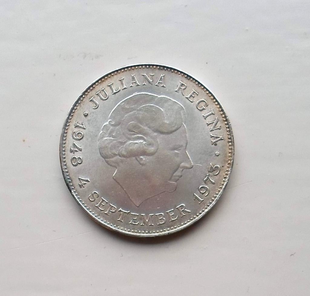 10 Gulden munt Juliana 1948-1973 Zilver, Koningin Juliana, Zilver, Ophalen of Verzenden, Losse munt