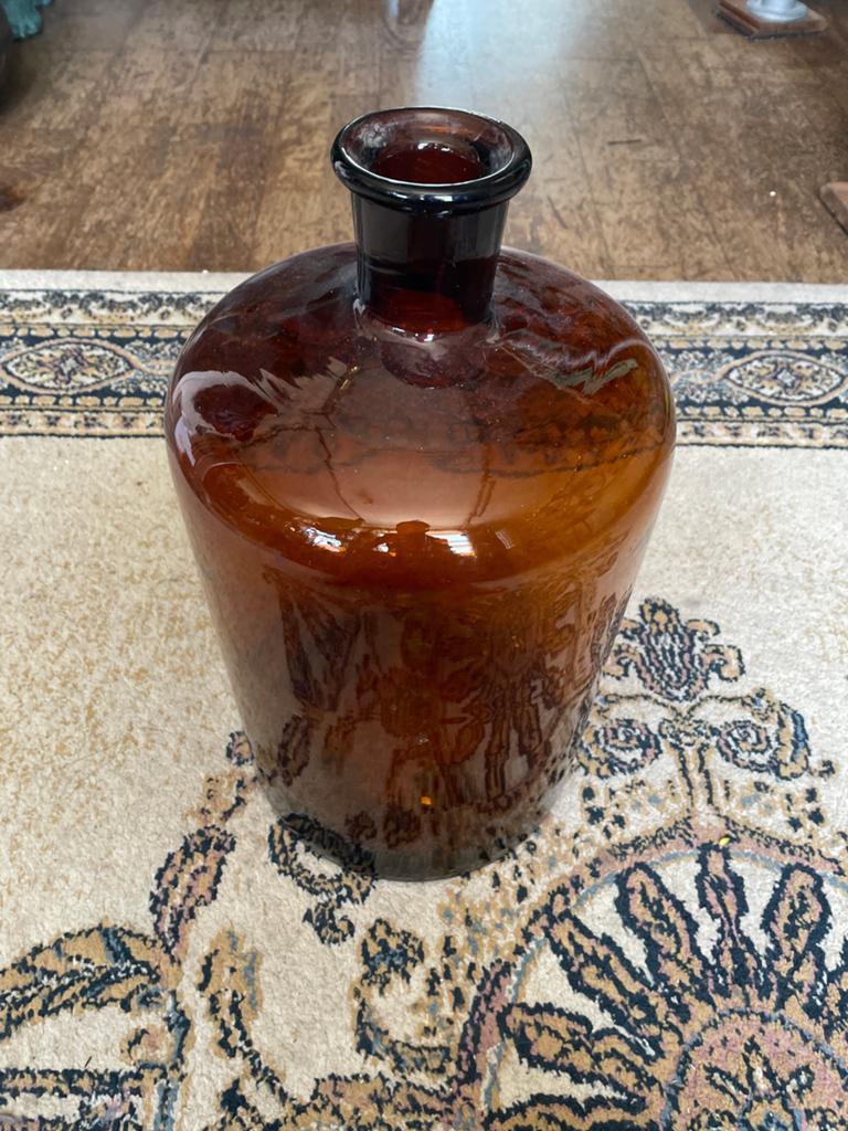 Antieke apothekersfles - Bruin glas, Ophalen