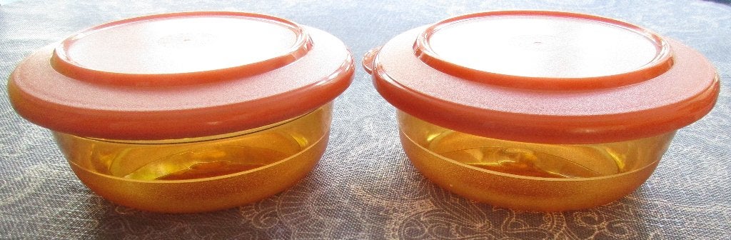 tupperware 2 luxe vintage schaaltjes met deksel 275 ml, Ophalen of Verzenden, Zo goed als nieuw, Overige typen