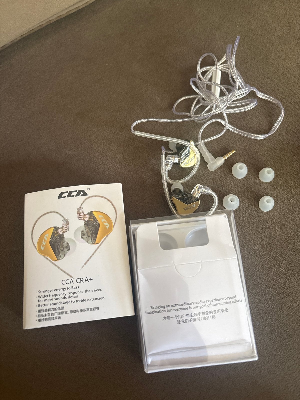CCA CRA+ In-ear Hoofdtelefoon - Nieuwstaat, Audio, Tv en Foto, Koptelefoons, Overige merken, In-ear, Goud, Ophalen of Verzenden