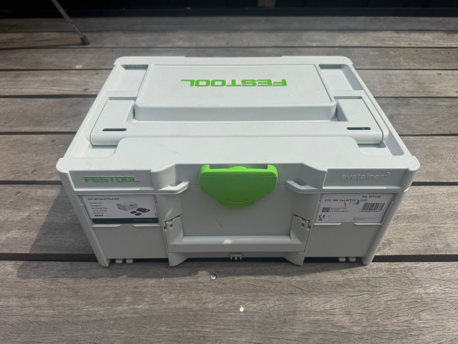 Festool TCL 6 duo lader in Sys3 systainer, Ophalen, Gebruikt