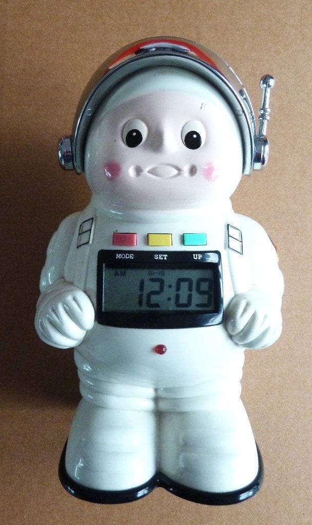 Nasa astronaut klok en spaarpot jaren 80 made in Japan, Ophalen of Verzenden