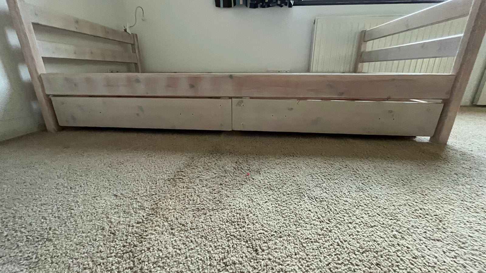 2x Bedlades voor onder eenpersoonsbed - Jongenskamer, Ophalen, Gebruikt, Eenpersoons, Hout