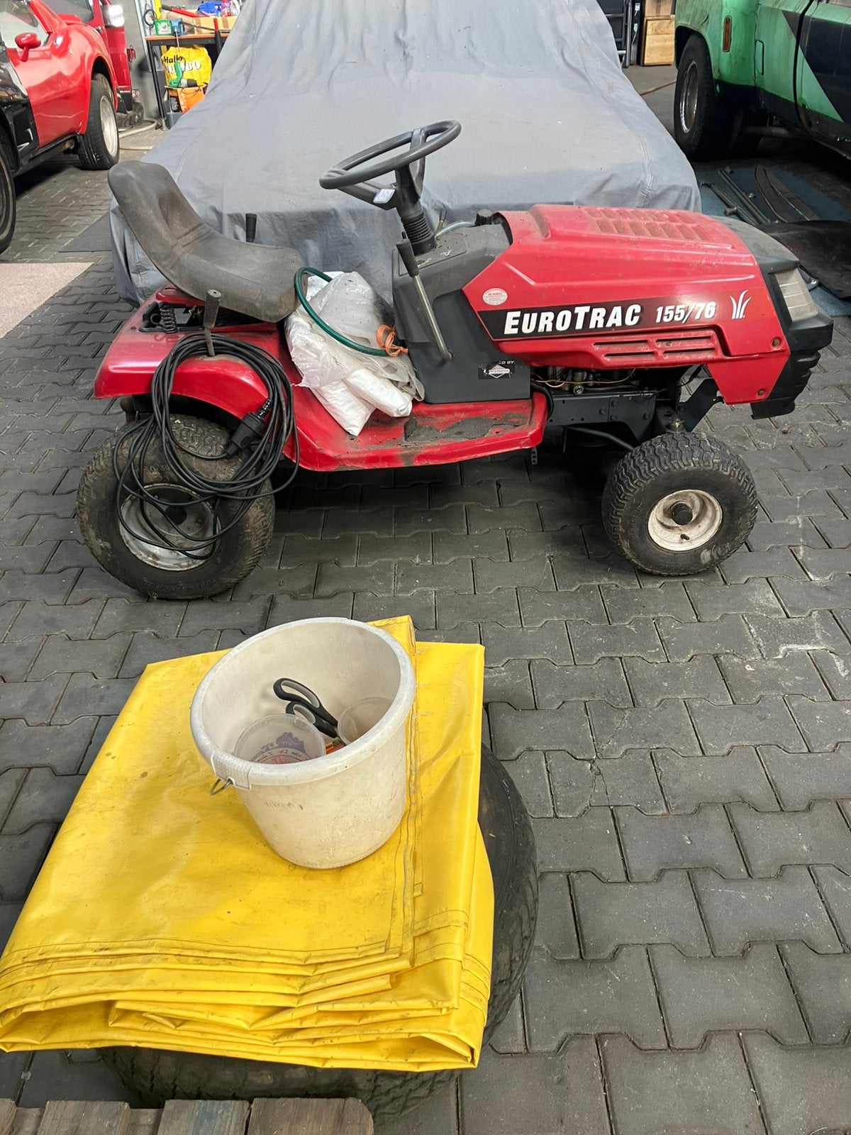 Mini trekker - zitmaaier b&s 12 pk met maaidek, Ophalen, Gebruikt, 50 cm of meer