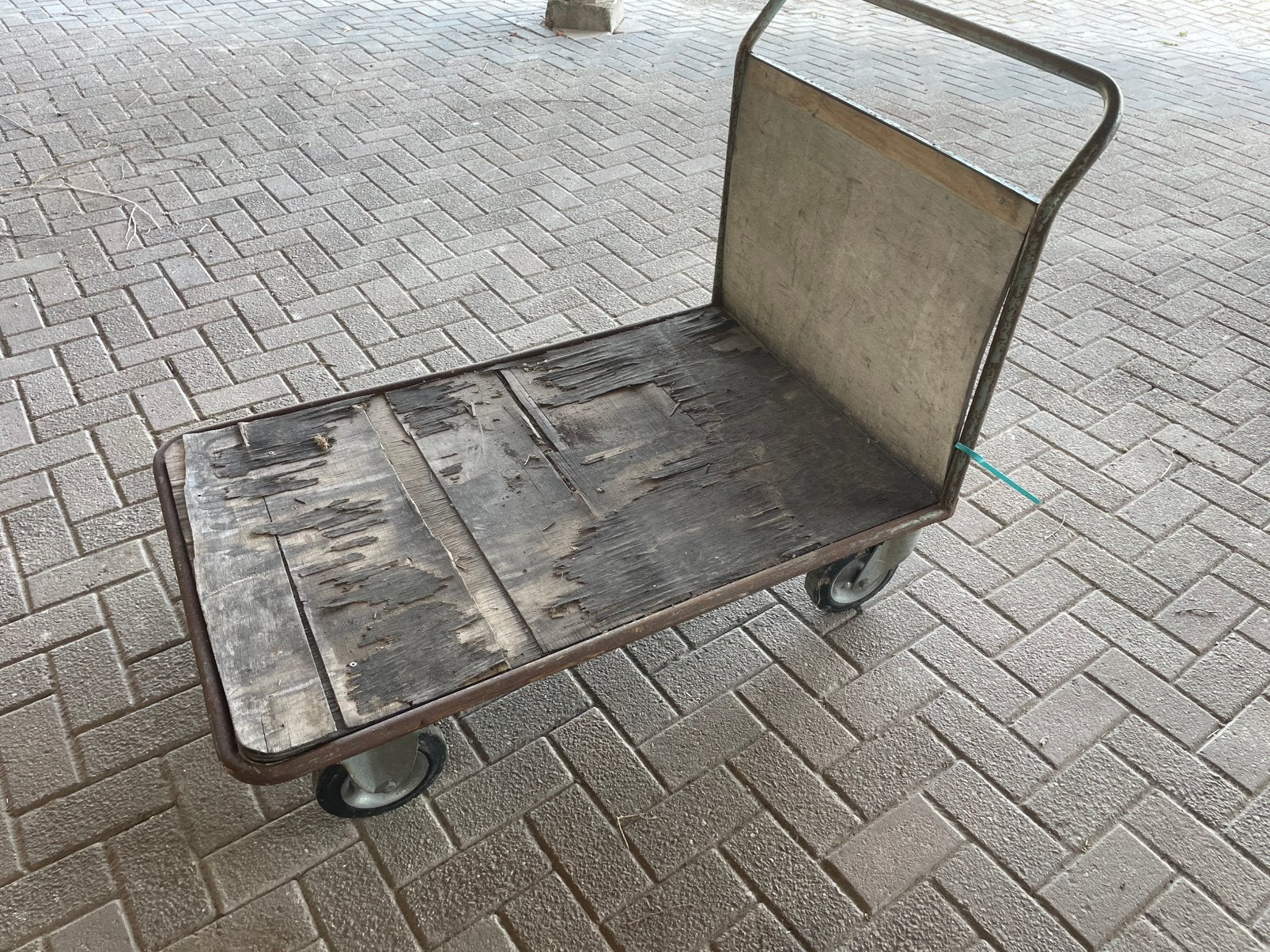 Vintage platte kar transporwagen, 100 liter of meer, Ophalen, Zo goed als nieuw, Transportkar