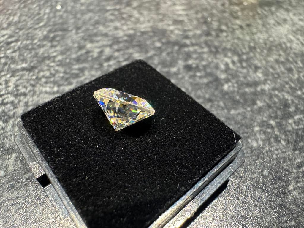 3.0ct Moissanite Rond 9mm – D/VVS1 – met certificaat, Ophalen of Verzenden, Nieuw