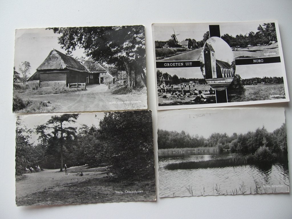 Zwart/wit ansichtkaarten uit Drente (23)., Ophalen of Verzenden, 1960 tot 1980, Gelopen, Drenthe