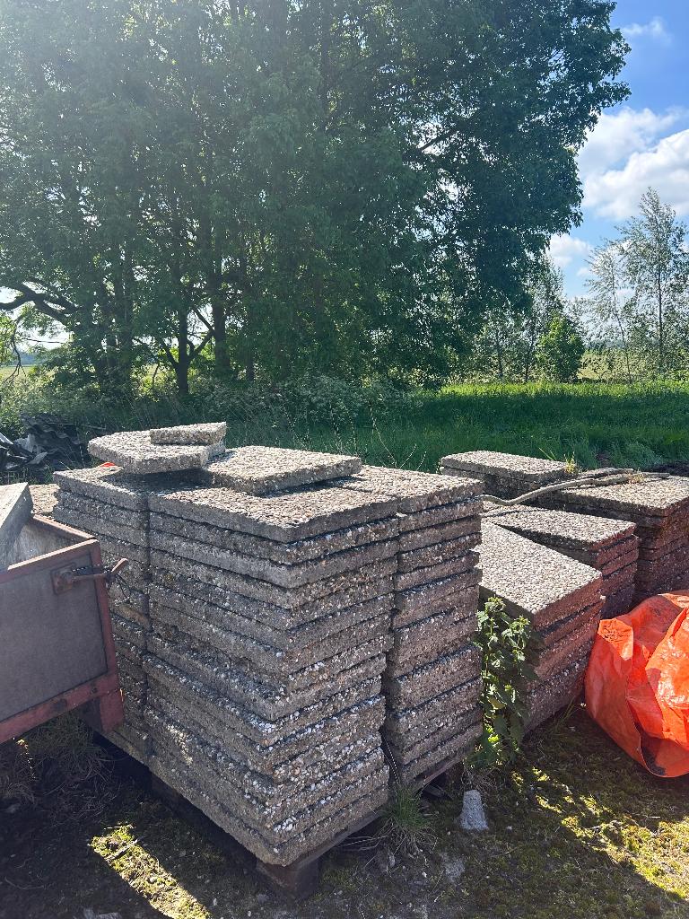 Grindtegels gratis, Tuin en Terras, Ophalen, Gebruikt, Beton, Terrastegels