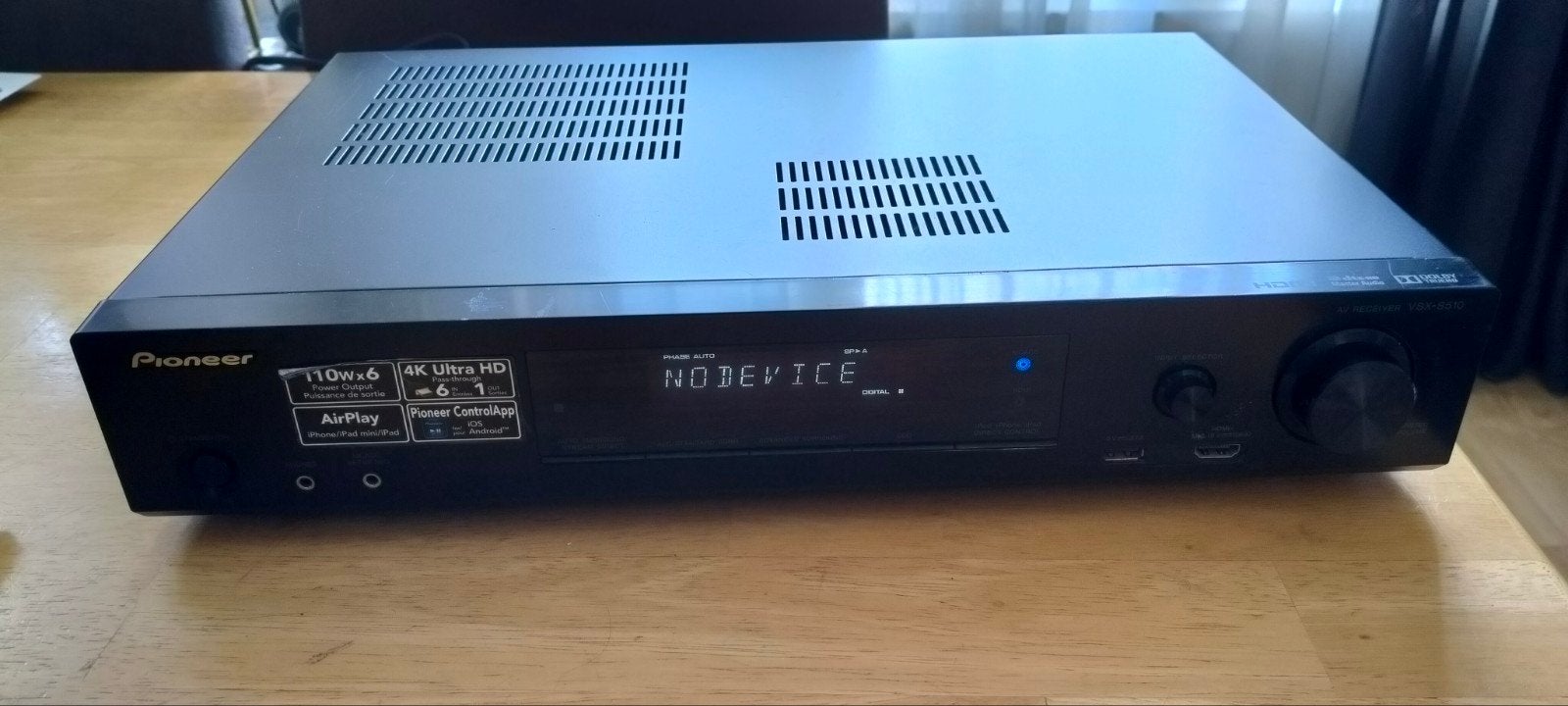 Pioneer av receiver VSX-S510 game/tv, Ophalen of Verzenden, 120 watt of meer, Pioneer