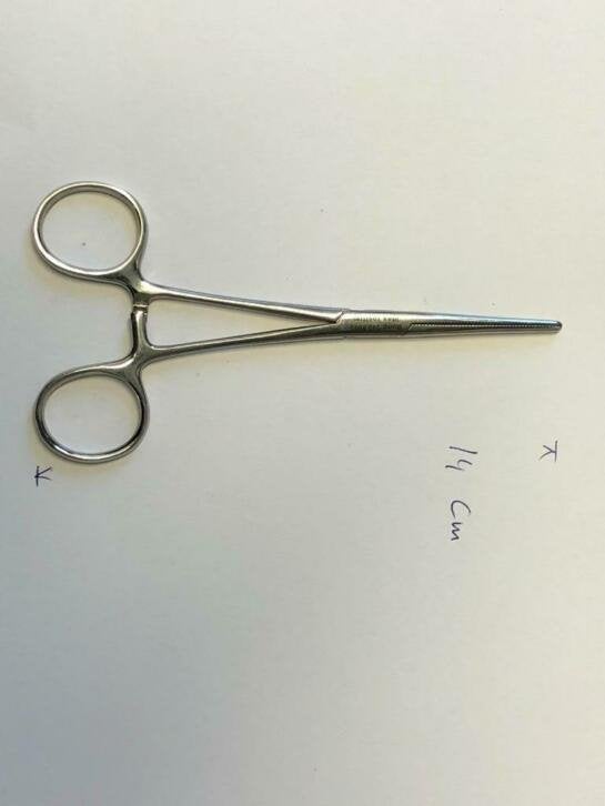 rechte arterieklem aesculap 14 cm, Niet ingevuld, Niet ingevuld, Nieuw, Ophalen of Verzenden