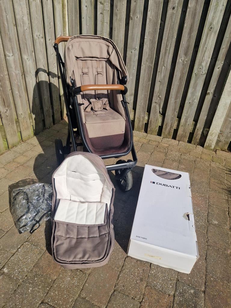 Dubatti Kinderwagen Compleet – Taupe – Incl. Nieuwe Reiswieg, Ophalen, Combiwagen, Overige merken, Verstelbare duwstang