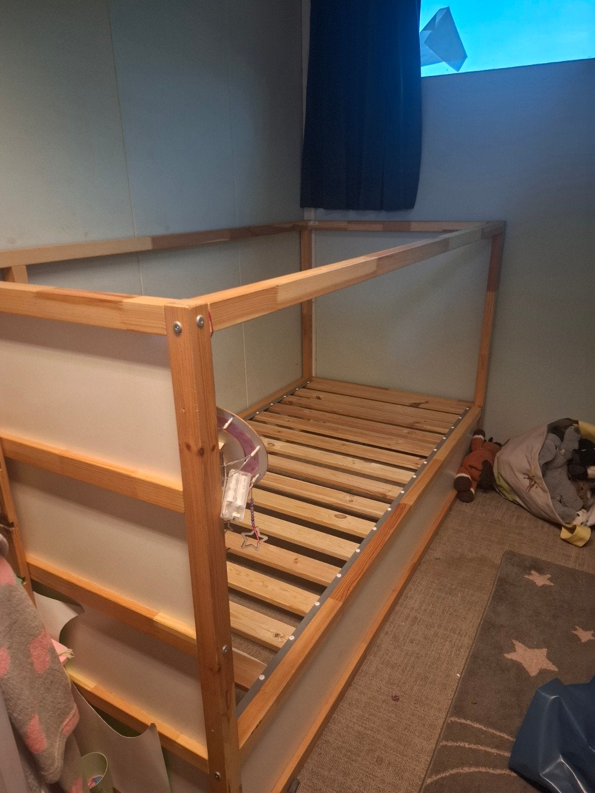IKEA Keerbaar Bed met Kasteelombouw, Ophalen, Gebruikt, Eenpersoons, Hout