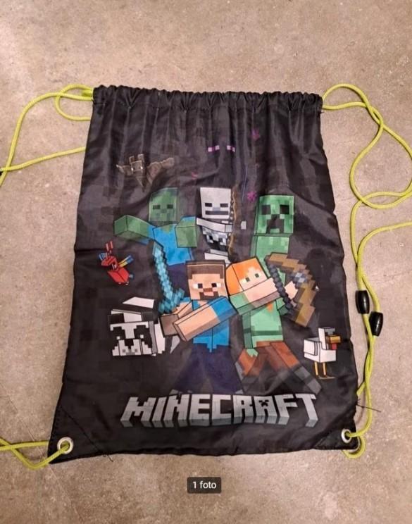 kindertas,gymtas,rugtas,Minecraft,sporttas,Minecraft tas, Ophalen of Verzenden, Zo goed als nieuw