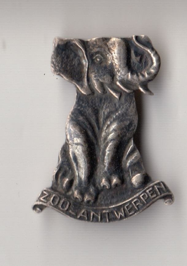Schildje Zonder Naald Zoo Antwerpen Olifant, Verzamelen, Gebruikt, Niet vindbaar, Niet vindbaar, Speldje of Pin
