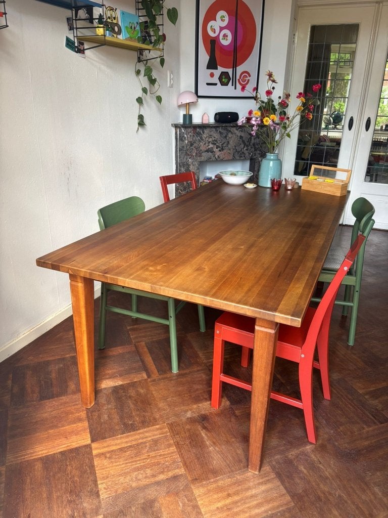 Houten eettafel kersenhout | 200x100x74 cm, Ophalen, Gebruikt, 50 tot 100 cm, 150 tot 200 cm