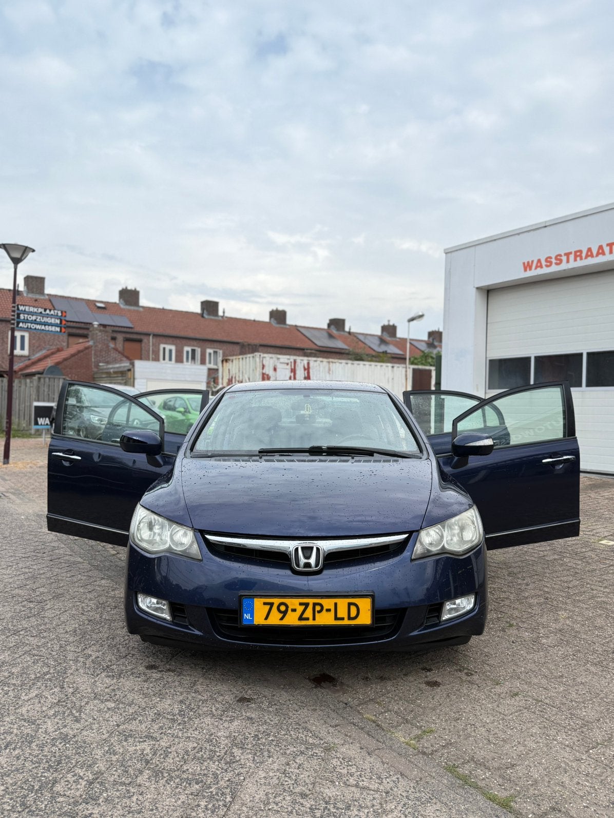 Honda Civic 1.3 Vtec Hybrid 4DR C-tr. 2008 Blauw, Auto's, Honda, Blauw, Grijs, 22 km/l, Start-stop-systeem